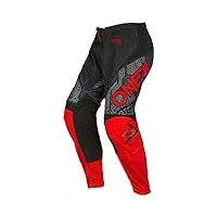 o'neal | pantalon motocross | enduro mx | liberté de mouvement maximale, conception légère, respirante et durable | pantalon element camo v.22 | adulte | noir rouge | taille 36/52