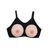 silicone seins formes seins artificiels silicone set avec soutien-gorge, des bretelles réglables pour mariage, vie quotidienne, bikinis (color : black, taille : kk)