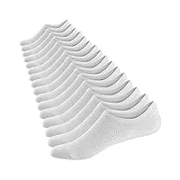 ueither homme chaussettes basses respirantes courtes socquettes de sport en coton confortable basiques chaussettes(style b-blanc (8 paires),44-48)