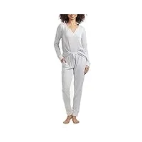 splendid ensemble pyjama à manches longues et pantalon confortable pour femme, celbhr/strcelb, m