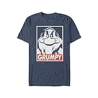 disney t-shirt pour homme princesse grumps, bleu marine chiné., taille l