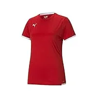 puma maillot teamliga chemise, red white, s femme