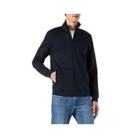boss hommes zestart veste zippée en molleton de coton avec patch logo