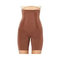 spanx oncore high-waisted mid-thigh short chestnut brown lg