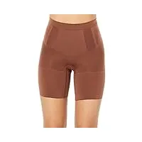 spanx oncore mid-thigh short chestnut brown md