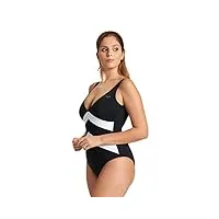 arena maillot de bain bodylift vera bonnet b pour femmes, black-white, 42