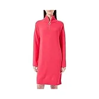 tommy hilfiger zip-up high-nk short dress robe dcontracte, pink splendor, s femme