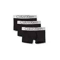 calvin klein boxer homme lot de 3 caleçon coton stretch, noir (black), l