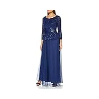 gina bacconi women's sequin lace maxi dress robe de cocktail, bleu marine, 36 femme