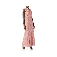 gina bacconi women's sequin lace maxi dress robe de cocktail, rose, 48 femme