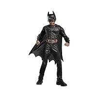 rubies - dc officiel - batman dark knight - déguisement de luxe pour enfants - costume avec combinaison à manches longues, cape et masque - pour halloween, carnaval, noël
