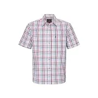 walker and hawkes - chemise pour homme - 100% coton - manches courtes/à carreaux - style campagne - rouge - xl (44'')