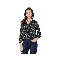 joules camila popover pleated top black butterfly 2