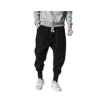 walaka pantalon de jogging cargo harem streetwear hommes sarouel style japonais pantalon en lin décontracté homme pantalon de jogging pantalon baggy chinois