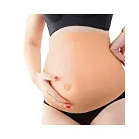 xbsxp faux ventre de femme enceinte, faux ventre en silicone souple au toucher réel 3-10 mois, ventre de femme enceinte à bosse artificielle, idéal pour la photographie, acteur, accessoi
