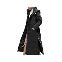 ni_ka longue manteau doudoune femme manteau à capuche en coton à manches longues vêtements d'hiver en coton chaud kaki noir m-3xl