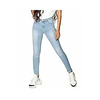 nina carter - p076-2b - pantalon en jean stretch pour femme, bleu clair (p076-6), xl