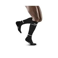 cep - the run compression socks tall pour hommes | longues chaussettes de course noires avec compression | chaussettes de compression régénératrices pour hommes | taille iii | m