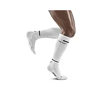 cep - the run compression socks tall pour hommes | longues chaussettes de course blanches avec compression | chaussettes de compression régénératrices pour hommes | taille iii | m