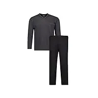 adamo ensemble de pyjama long avec rayures série gustav by en grandes tailles jusqu'au 10xl, taille:5xl, couleur:gris