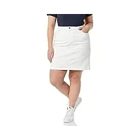 amazon essentials jupe en jean classique à 5 poches (disponible en grande taille) femme, blanc, 40