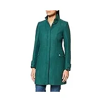 nafnaf, manteau cintré à col montant, vert billard, taille 34 fr