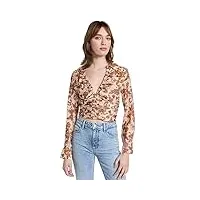 free people women's i got you printed top, vintage combo, xs