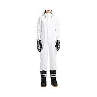 x-xya les hommes et les femmes costumes de ski one piece combinaisons salopette d'hiver d'extérieur costumes de neige veste imperméable snowboard,blanc,xl