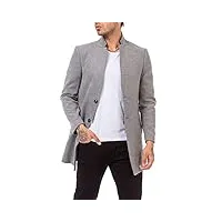 redbridge manteau d'homme veste longue et élégante slim-fit classy understatement gris s