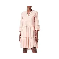 tom tailor 1031702 robe tunique à rayures femme ,29927 - orange white stripe woven ,36