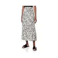 tom tailor 1031673 jupe maxi avec imprimé intégral femme ,29963 - beige abstract waves design ,46
