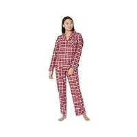 ugg women's set ophilia ensemble pyjama pour femme, carreaux flamenco, xs