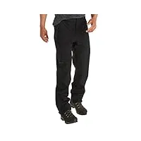 marmot homme minimalist pant, pantalon de pluie imperméable gore-tex, pantalon de randonnée résistant au vent, vêtement de pluie respirant pour la randonnée, black, l