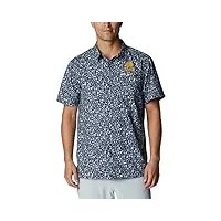 columbia super slack tide t-shirt chemise de randonnée, nd – collegiate navy gameday print, xl homme