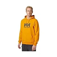helly-hansen hh logo hoodie sweatshirt à capuche, jaune, l homme
