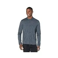 john varvatos k3454x3 chemise à bout golf en laine mérinos extra-fine, gris, taille xl