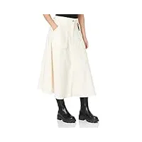 love moschino canvas with patch pockets jupe midi avec poches plaquées, cream, 46 aux femmes