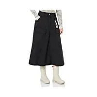 love moschino canvas with patch pockets jupe midi avec poches plaquées, black, 42 aux femmes