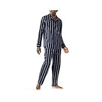 schiesser pyjama long ensemble de pijama, bleu foncé, 52 homme