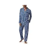 schiesser pyjama long ensemble de pijama, bleu, 54 homme