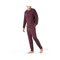schiesser pyjama long ensemble de pijama, bordeaux, 56 cm homme