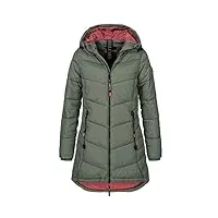sublevel manteau d'hiver pour femme - veste chaude - veste d'extérieur avec capuche - pour femme - parka s m l xl xxl, agave green, m