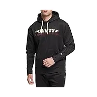 champion sweat à capuche game day pour homme, logo bloc sweatshirt, noir/multi-586l4a