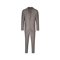 steffen klein costume 2 pièces pour homme - coupe ajustée - veste de smoking à 2 boutons, taupe mélangé., 54