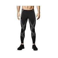 cw-x collants de compression avec générateur d'endurance, soutien articulaire et musculaire pantalon, noir/gris foncé, 36-41 homme