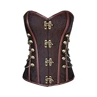 zying gorgeous vintage tissu coton coton court corset corset mesdames peut être porté à l'extérieur (color : a, size : l code)