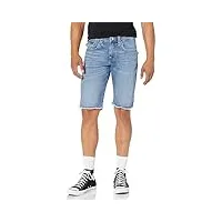 true religion men's ricky raw edge shorts with flap, medium wash, 40