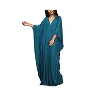 youkd robe longue caftan longue couleur unie pour femme grande taille maillot de bain plage couverture