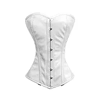 luvsecretlingerie femme gothique 26 double os en acier overbust minceur pvc corsets et bustiers #9975-pvc