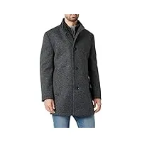 bugatti 228728-24071 manteau en laine, noir, 46 plus short homme